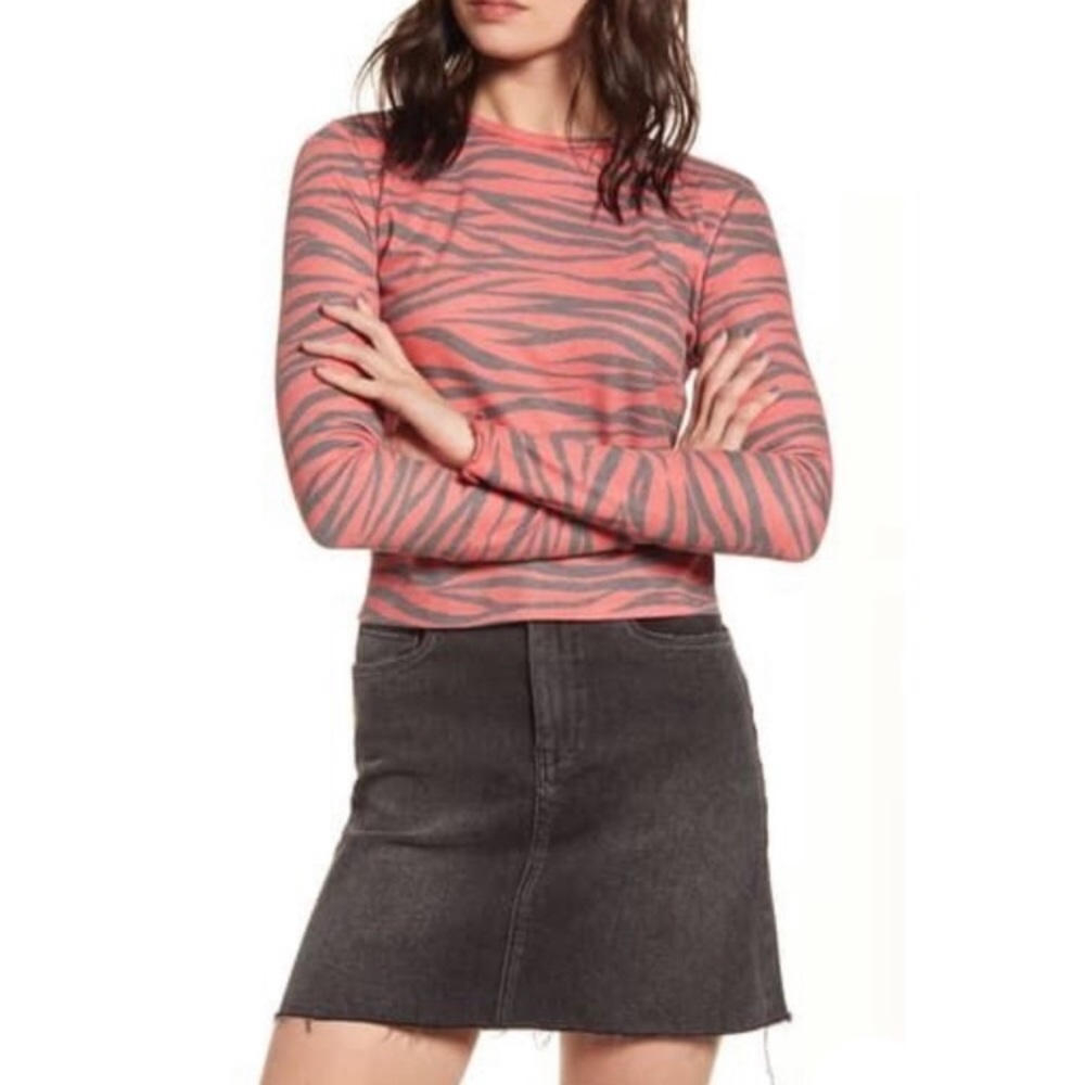 BP Nordstrom red tango zebra stripe cozy thermal top (NWOT) - Picture 9 of 9